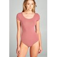 thumbnail image 4 of Women & Junior Solid Basic Short Sleeve Scoop Neck Bodysuit, 4 of 4