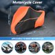 thumbnail image 2 of Cubierta de motocicleta impermeable 300D Oxford, con agujero para candado, protección para todas las condiciones climáticas, naranja, hasta 245cm/96", 2 of 7