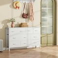 thumbnail image 7 of AOWOS Dresser TV Stand with 10 Drawers Dresser for Bedroom, White Chests of Drawers TV Console with Leather Finish for Living Room Bedroom, 7 of 7