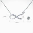 thumbnail image 2 of SFTING Necklace for Women Infinity Necklaces Silver 18K Plated Love Pendant Gifts for Women, 2 of 6