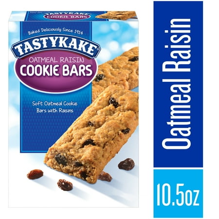 Tastykake Oatmeal Raisin Cookie Bars, 6-1.75 oz. Packs, Shelf-Stable