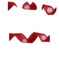 thumbnail image 6 of yotijay Christmas Ribbon Christmas Tree Decor 2 inch Wide Linen Ribbon for Gift Wrapping Red, 6 of 9