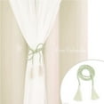 thumbnail image 5 of Beige Blackout Curtains with Sheer Overlay Mix and Match Double Layer Thermal Insulated Window Panels 84 inch Drapes Grommet Top 52"Wx84"L, 5 of 8