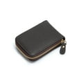 thumbnail image 2 of LAVA Women Men Wallet Credit Card Holder Leather RFID Blocking Zipper Purse Thin Brown, 2 of 8