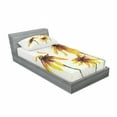thumbnail image 3 of Watercolor Flower Bedding Set with Sheet & Covers, Garden with Daisy Flowers in Soft Painting Effect Dramatical Nature, Printed Bedroom Decor 2 Shams, 4 Sizes, Yellow White, by Ambesonne, 3 of 3