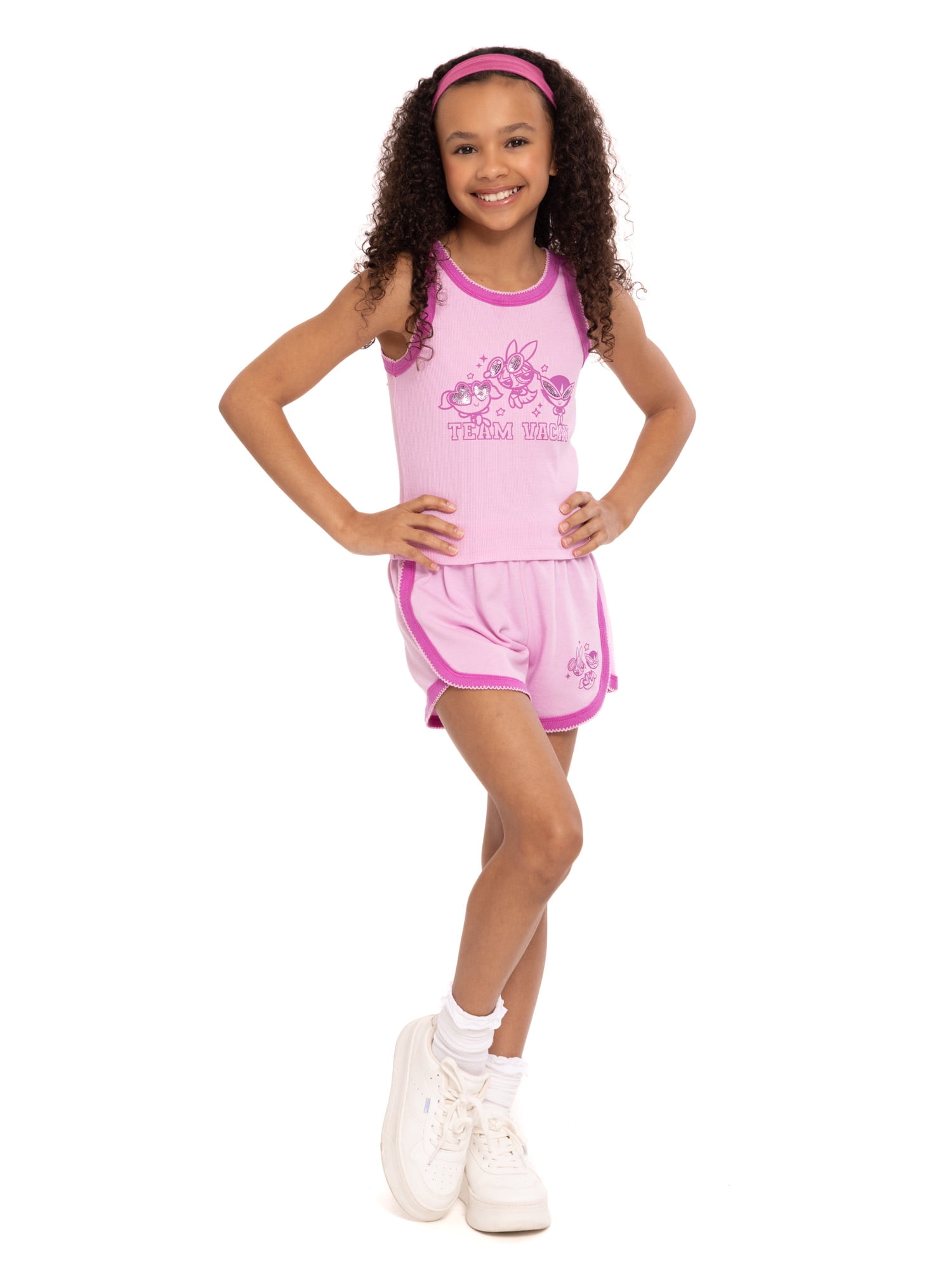The Powerpuff Girls Girls Graphic Tank Top and Matching Shorts Set, 2-Piece, Sizes 4-16