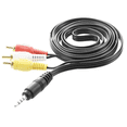 thumbnail image 2 of 3 Pcs 4.9Ft 3.5mm Plug to 3 Male Adapter AV Extension Cable for TV VCD DVD,3 x AV Cable, 2 of 5