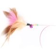 thumbnail image 4 of Juguete para gatos, juguete para gatos, pluma de alambre de acero, palo interactivo para gatos, varita de entrenamiento, juguetes con cuentas y campanas (paquete de 2), 4 of 5