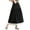 Black, variant on Women's 2025 French Boho Maxi Skirt – High Waisted Elastic Waist Lace Patchwork Flowy Tiered Long Dress with Pockets, Plus Size Slimming A-Line Beach Skirt