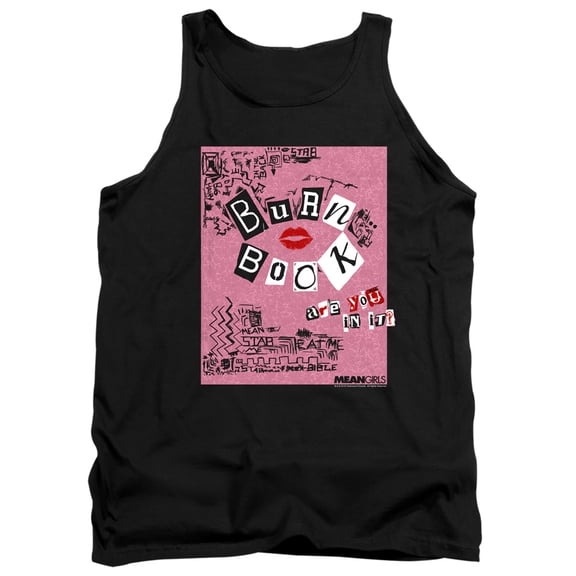 Mean Girls Burn Book Adult Tank Top Black