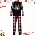 thumbnail image 2 of Odeerbi Christmas Pajamas for Family Holiday Plaid Long Sleeve Family Christmas Pajamas Matching Sets Dad Print Parent-child Suit Two-Piece Sleepwear Xmas Family Matching PJs Set Black, 2 of 5