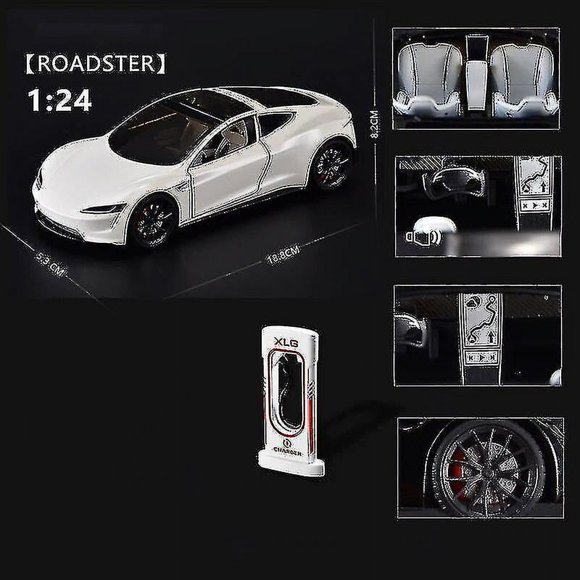 1:24 Tesla Model Y Model 3 Tesla Model S Alloy Die Cast Toy Car Model Sound And Light Children's Toy Collectibles Birthday Gift