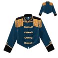 thumbnail image 6 of iiniim Kids Girls Stand Collar Long Sleeve Fringe Tassel Jacket Performance Party Peacock Blue 16, 6 of 7