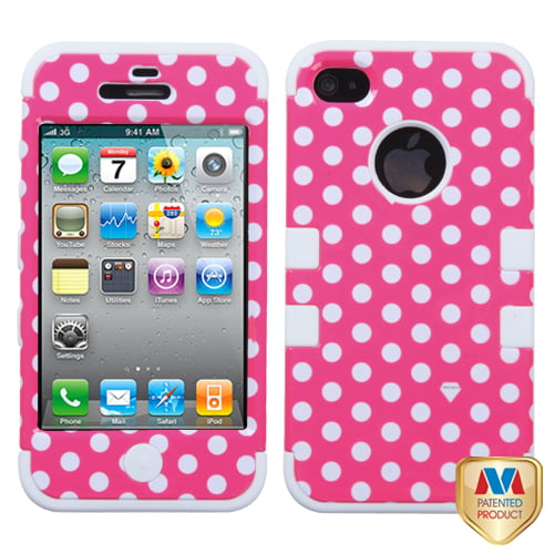 Impact Design Hard Case Silicone Hybrid Protector Cover for iPhone 4 - Walmart.com