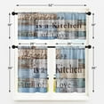 thumbnail image 5 of Farmhouse Kitchen Curtains Wooden Window Curtains Valance and Tier Set 36 Inch, Full of Love Happiness Kitchen Rod Pocket Short Tier Curtain, Vintage Small Curtains for Kitchen Decor, 5 of 6