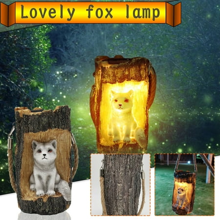 

NEGJ Chandelier Solar Tree Decoration Animal Light Hanging Led Hanging Stump Home Decor
