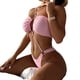 thumbnail image 3 of Yuarrent Traje de baño Sexy con tirantes para mujer, traje de baño sin mangas, Push Up para niñas, verano, ajustable, de viaje, de una pieza, rosa Traje de baño Rosa METRO Yuarrent OD031903-02, 3 of 6