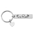thumbnail image 2 of WEUVEB 2Ud Llaveros His Queen Y Her King Acero Inoxidable Colgante Corazón Plateado Unisex Para, 2 of 8