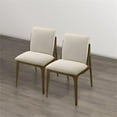 thumbnail image 4 of Portland Mid Century Modern Dining Chairs in Cream Fabric ( Set Of 2), 4 of 5