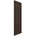 thumbnail image 2 of Ekena Millwork 12"W x 48"H True Fit PVC Shaker Fixed Mount Shutters, Raisin Brown (Per Pair - Hardware Not Included), 2 of 9