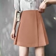 thumbnail image 3 of Falda Corta de Verano de la Moda Casual de las Mujeres de Cintura Baja A-Línea Asimétrica Falda Plisada, 3 of 8