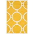thumbnail image 2 of SAFAVIEH Cambridge Joss Geometric Circles Wool Area Rug, Gold/Ivory, 2' x 3', 2 of 5