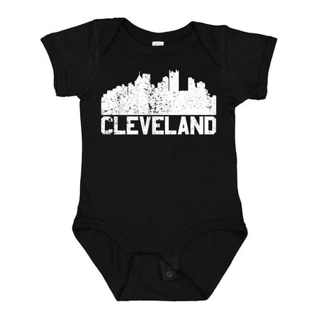 

Inktastic Cleveland Skyline Grunge White Gift Baby Boy or Baby Girl Bodysuit