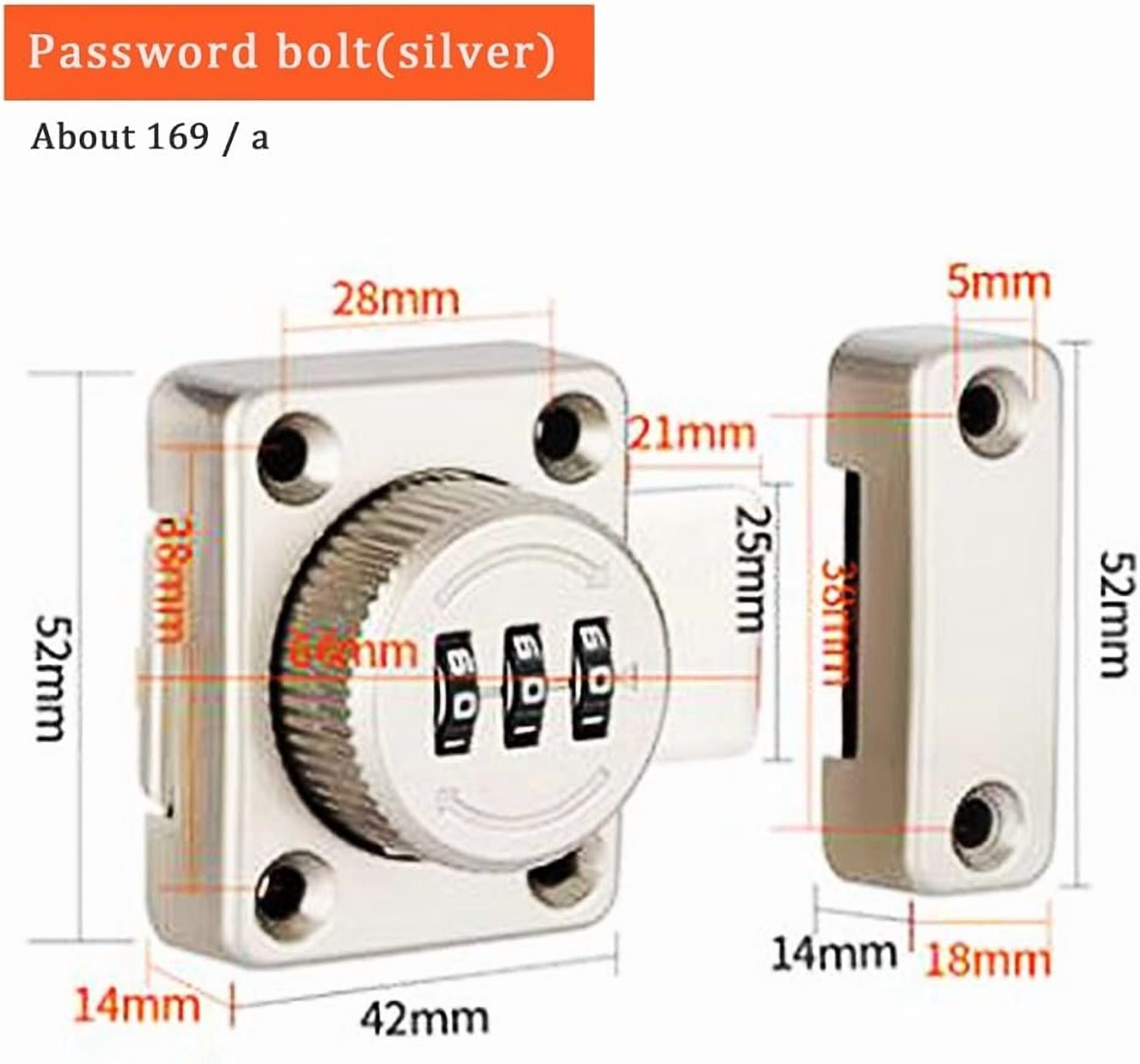 SONGAUN Mechanical Password Cabinet Lock, Rotary Lock for Double Doors, Keyless Combination Door Lock, Black