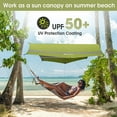 thumbnail image 2 of VILLEY Hammock Tent Rain Fly, Octagonal Waterproof Camping Tarp, Sun Shelter for Camping, Backpacking, Hiking, Accessory Includes Stakes, Ropes and Carry Bag (Green), 2 of 7