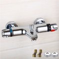 thumbnail image 2 of Muyoka Barra mezcladora de ducha termostática, Mezclador de ducha de baño moderno, Válvula mezcladora montada en la pared Grifo anti escaldado Temperatura constante Mezclador de agua fría y caliente B Muyoka Hogar, 2 of 7