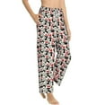 thumbnail image 2 of Uemuo Christmas Cat Pattern Women's Wide Leg Palazzo Lounge Pants with Pockets Light Weight Loose Comfy Casual Pajama Pants-Medium, 2 of 9