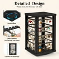 thumbnail image 5 of Rustic Rotating Wood Earring Stand, 4 Tiers Earring Holder Organizer Stand with 192 Earring Tree Holes Display for Stud Earrings, Hoop Earrings, 5 of 7