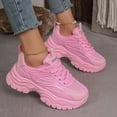 thumbnail image 4 of Rokment Womens Dad Fashion Sneakers Platform Chunky Walking Running Shoes 2026 Spring Fall Breathable Mesh Height Increasing Casual Tennis Shoes Pink Size 7, 4 of 8