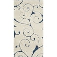 thumbnail image 3 of SAFAVIEH Florida Doug Floral Vines Geometric Shag Area Rug, Cream/Blue, 2'3" x 4' - Transitional Modern Design, Cream & Blue, Non-Shedding & Easy Cleaning, Ultra Plush Thick Pile, Ideal for Living Ro, 3 of 13
