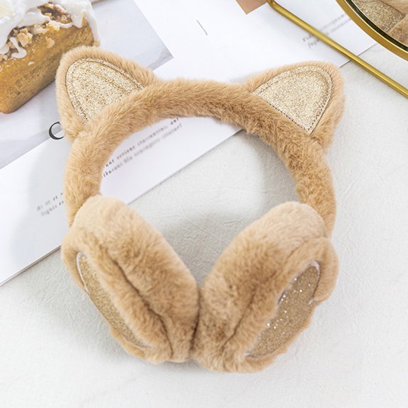 Ajshakl Earmuffs For Men, Winter Warm Earmuffs Are Soft And Knitted Plush Can Be Used To Irony The Cold, Yellow