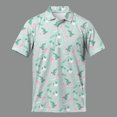 thumbnail image 2 of Funny Golf Shirts for Men Casual Short Sleeve Print Polo Shirt Mint Green XL, 2 of 4