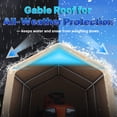 thumbnail image 4 of ADVANCE OUTDOOR 8x14 ft Carport Steel Metal Peak Roof Anti-Snow Portable Garage Shelter Storage Shed Carport, Beige, 4 of 11
