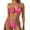 C-Pink, variant on Bikini Set For Women Two Piece Swimsuits Hanging Neck Split Swimsuit Set A-Black