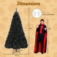 thumbnail image 3 of Costway 8 FT Halloween Tree with 860 Branch Tips Frosted Pine Needles 450 White LED Lights, 3 of 10