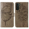thumbnail image 1 of Wallet Case for Samsung Galaxy S22 Plus 6.6 Inch with PU Leather Kickstand Bracket Card Slots Magnetic Clasp Flip Folio Phone Case, Butterfly Pattern Soft TPU Wrist Strap Shockproof Cover,Gray, 1 of 10