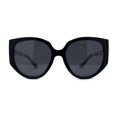 thumbnail image 2 of Polarized Womens Mod Oversized Flat Butterfly Fashion Sunglasses Black Burgundy / Black, 2 of 4