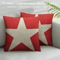 thumbnail image 3 of ONETECH  Red Star Throw Pillow Cover,Abstract USA Star Design on The Rose Background Burlap Pillow Cases Decorative for Women Girls Boys Couch Sofa Bedroom Living Room, 3 of 5