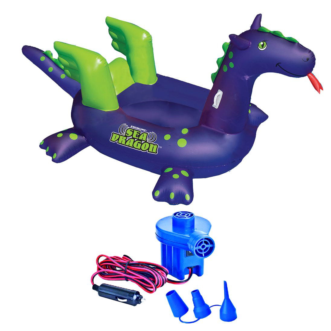 Swimline 90624 Swimming Pool Kids Giant Rideable Dinosaur Inflatable Float Toy 