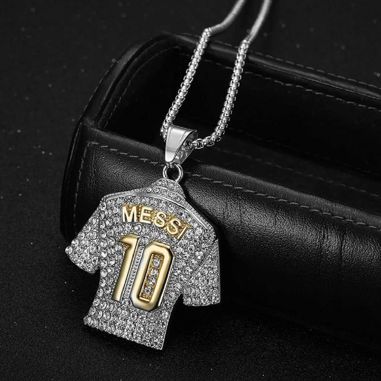 MayiaHey Soccer Jersey 10 Pendant, Number 10 Soccer Jersey Necklace for Men, No. 10 Football Necklace Iced Out Sports Charm Jewelry, Rock Number 10 Soccer Players  Necklace