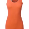 thumbnail image 4 of A2Y Women's Basic Solid Soft Cotton Scoop Neck Racer-Back Tank Top, 4 of 6