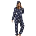 thumbnail image 5 of hotojiny Adult Onesie Pajamas for Women Fleece Hooded Zip up One Piece Pjs Jumpsuit Fuzzy Sherpa Housecoat Winter Cute Sleepwear, 5 of 7