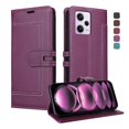 thumbnail image 1 of Premium Wallet Case for Xiaomi Redmi Note 12 Pro Plus 5G with Card Slots & Kickstand, Flip Cover Purple, 1 of 7