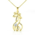 thumbnail image 5 of To Daughter-In-Law Perfect Gift from Mother-In-Law Mother's Treasure Gold/Silver Giraffe Necklace with Message Card & Cubic Zirconia, 5 of 19