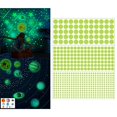 thumbnail image 4 of Adhesivo de pared luminoso, calcomanías de pared autoadhesivas para la decoración para hogar de de del dormitorio, para y 522 piezas de puntos redondos BLESIY pegatina de techo de pared luminosa, 4 of 8