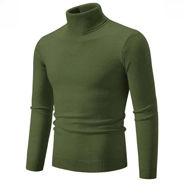 Men's Winter Turtleneck Pullover Thermal Sweater Polo/turtle Neck Pullover Sweater Other Material